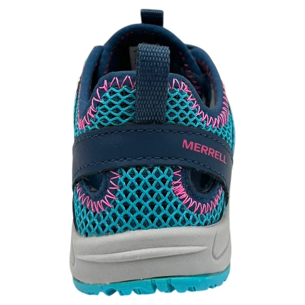 Merrell Little Girl's Sport Sandals Size 11 Aqua-Blue Water Friendly Closed‎ Toe
